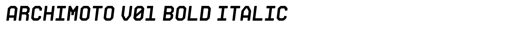 Archimoto V01 Bold Italic image